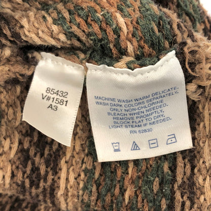 【中古品】【メンズ】 LAND'S END ランズエンド 90S KNIT SWEATER ニット セーター 長袖 トップス 古着 ヴィンテージ 146-260521-rs-08-fur サイズ：M カラー：ブラウン系 万代Net店