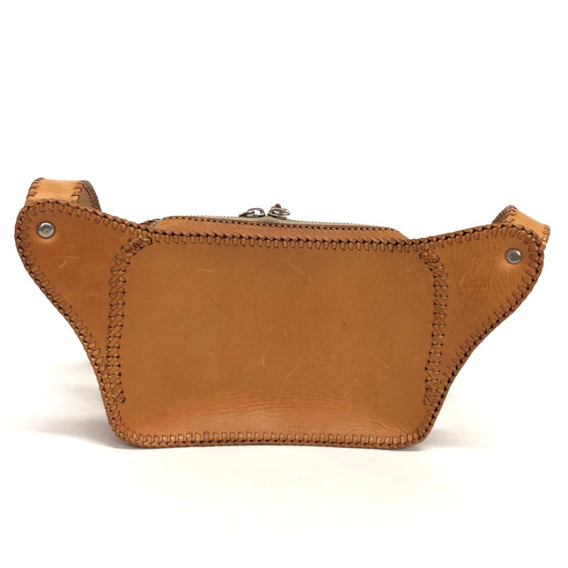 【現状渡し品】【メンズ/レディース】 SAAD サード LEATHER BODY BAG レザー ボディバッグ ウエストバッグ 鞄 188-260521-rs-09-fur カラー：ライトブラウン系 万代Net店