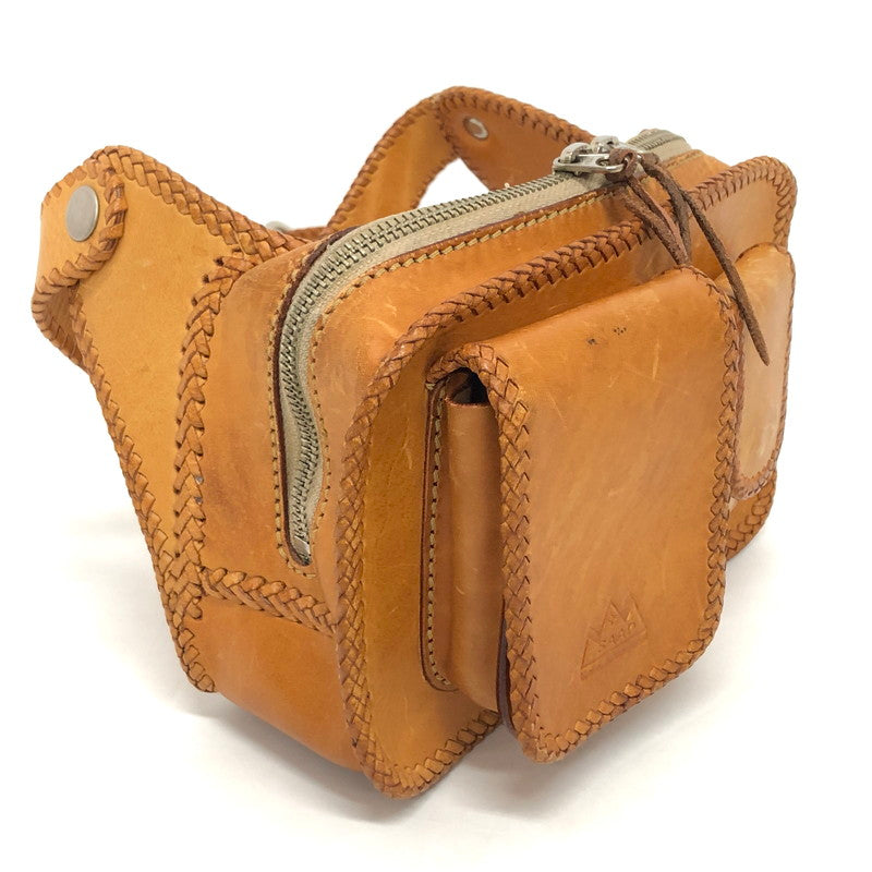 【現状渡し品】【メンズ/レディース】 SAAD サード LEATHER BODY BAG レザー ボディバッグ ウエストバッグ 鞄 188-260521-rs-09-fur カラー：ライトブラウン系 万代Net店