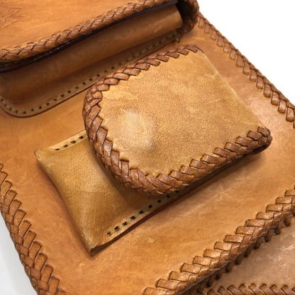 【現状渡し品】【メンズ/レディース】 SAAD サード LEATHER BODY BAG レザー ボディバッグ ウエストバッグ 鞄 188-260521-rs-09-fur カラー：ライトブラウン系 万代Net店