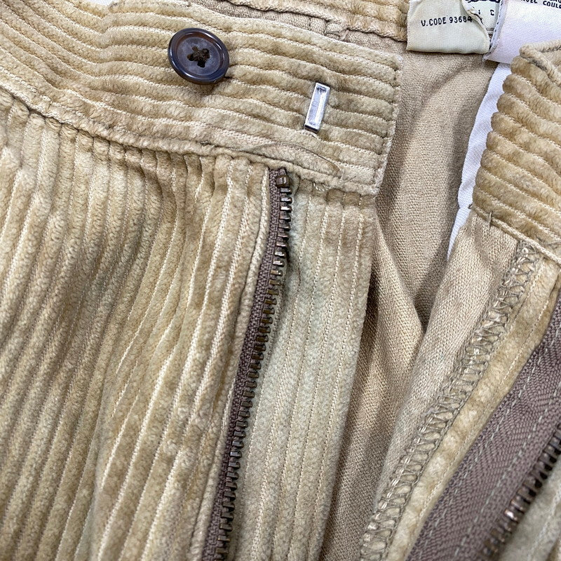 【中古品】【メンズ】 白タグ 90S 2-TUCK CORDUROY PANTS ツータック コーデュロイ パンツ ボトムス ズボン 157-251113-cs-09-izu サイズ：33×30 カラー：ベージュ 万代Net店