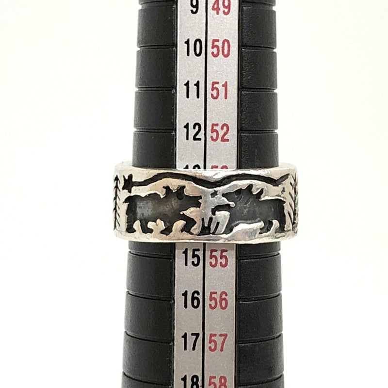 【中古品】【メンズ/レディース】 Ed Wayne Aragon エドウェイン・アラゴン Kewa Old "Storyteller" Overlay Ring c.1990～ ストーリーテラー リング 指輪 スターリング シルバー アクセサリー 192-241003-rs-02-fur カラー：シルバー 万代Net店