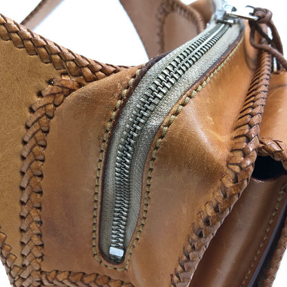 【現状渡し品】【メンズ/レディース】 SAAD サード LEATHER BODY BAG レザー ボディバッグ ウエストバッグ 鞄 188-260521-rs-09-fur カラー：ライトブラウン系 万代Net店