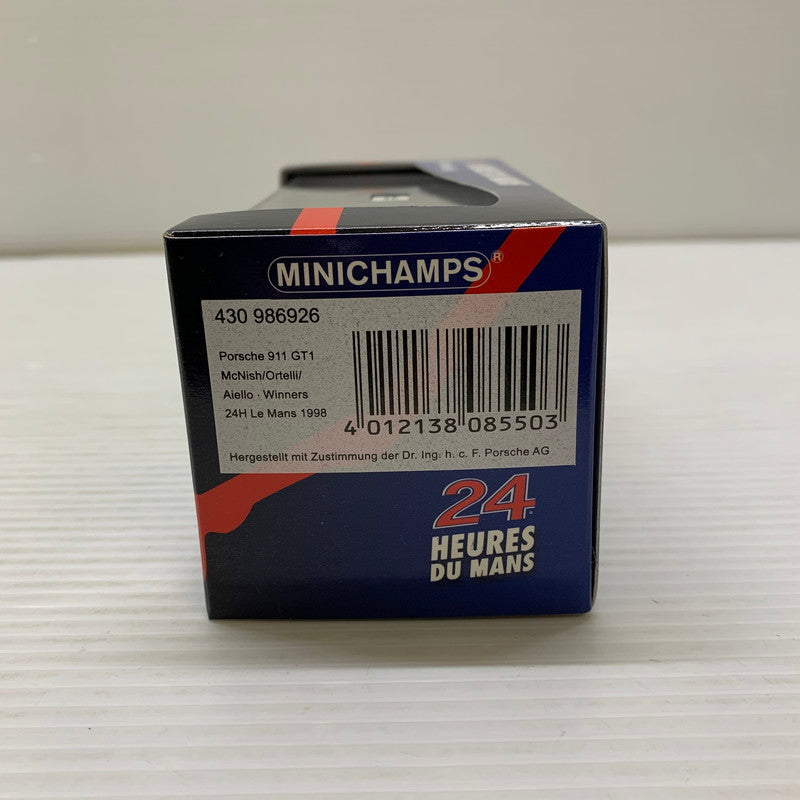 【中古品】 MINICHAMPS 1/43 Porsche 911 GT1 24h Le Mans 1998 Winner Mobil #26 ホワイト 24 HEURES DU MANS 430986926 ミニカー 061-260401-AS-18-min 万代Net店