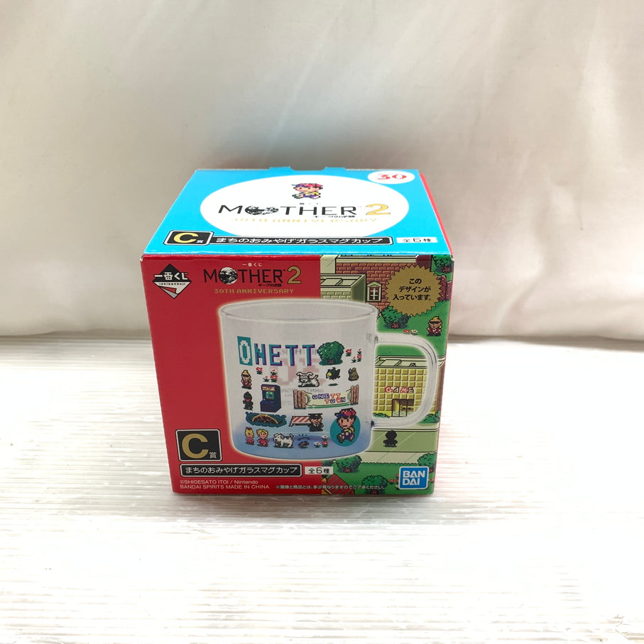 【現状渡し品】 一番くじ MOTHER2 ギーグの逆襲 30th Anniversary C賞 まちのおみやげガラスマグカップ オネット バンダイ 箱あり 052-261022-YT-02-min 万代Net店