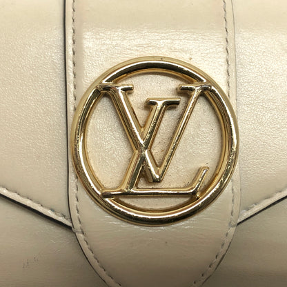【現状渡し品】【レディース】 LOUIS VUITTON ルイ・ヴィトン M69176 ポルトフォイユLV ポンヌフ コンパクト カーフ 三つ折り 財布 ウォレット 179-260819-rs-01-fur カラー：アイボリー系 万代Net店
