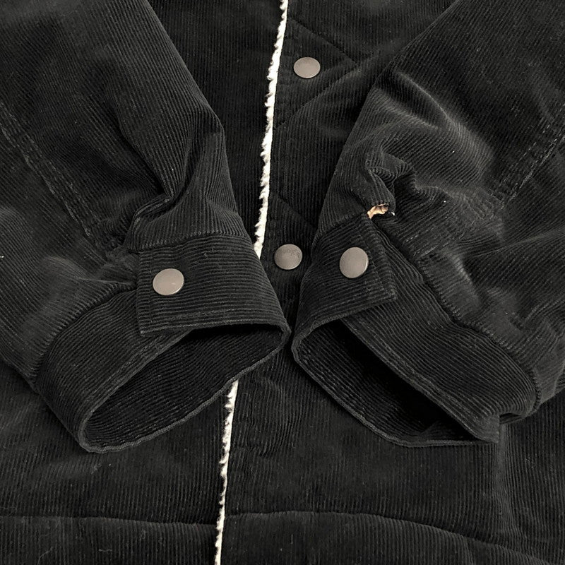 【現状渡し品】【メンズ】 WACKO MARIA ワコマリア × Wrangler WRANGE COAT WS9314 ランチコート コーデュロイジャケット 裏ボア アウター ストリート系 142-251211-rs-02-fur サイズ：XL カラー：ブラック 万代Net店