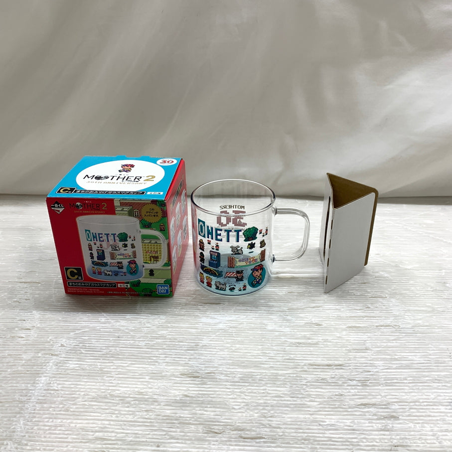 【現状渡し品】 一番くじ MOTHER2 ギーグの逆襲 30th Anniversary C賞 まちのおみやげガラスマグカップ オネット バンダイ 箱あり 052-261022-YT-02-min 万代Net店