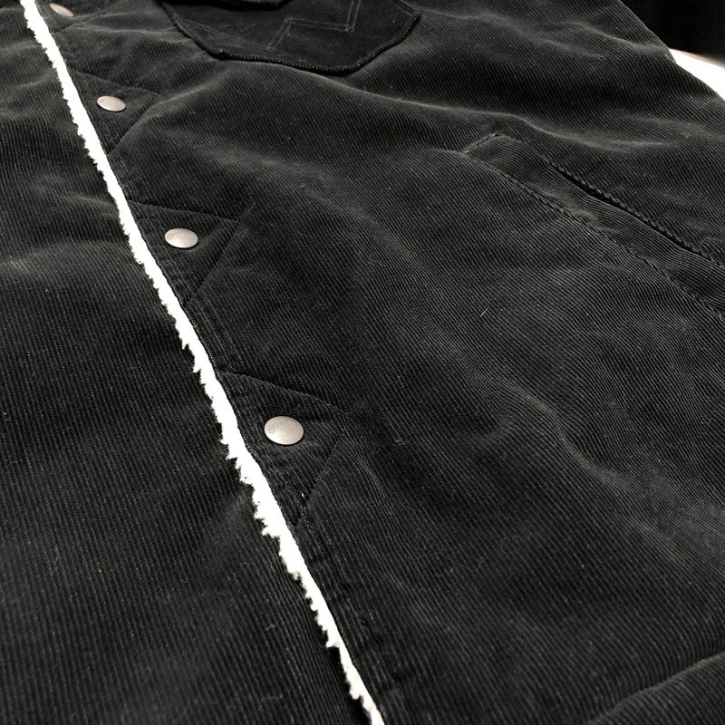 【現状渡し品】【メンズ】 WACKO MARIA ワコマリア × Wrangler WRANGE COAT WS9314 ランチコート コーデュロイジャケット 裏ボア アウター ストリート系 142-251211-rs-02-fur サイズ：XL カラー：ブラック 万代Net店