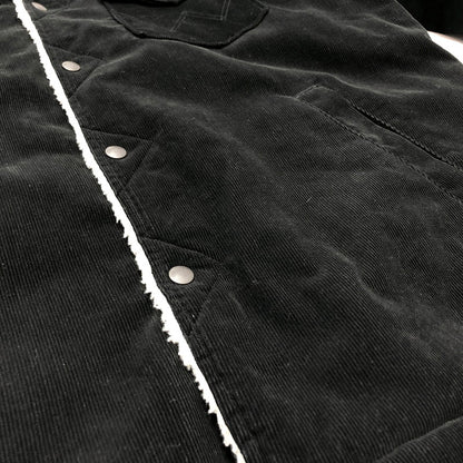 【現状渡し品】【メンズ】 WACKO MARIA ワコマリア × Wrangler WRANGE COAT WS9314 ランチコート コーデュロイジャケット 裏ボア アウター ストリート系 142-251211-rs-02-fur サイズ：XL カラー：ブラック 万代Net店