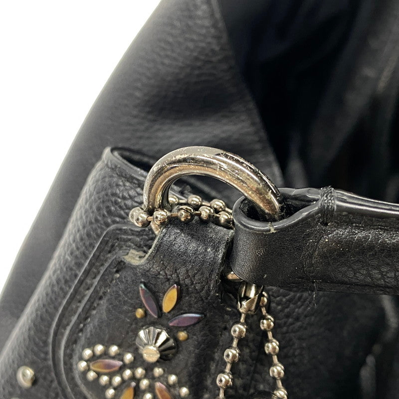 【中古品】【レディース】 COACH コーチ STUDZ HAND BAG スタッズ ハンド バッグ カバン 180-261027-kh-12-izu カラー：ブラック 万代Net店