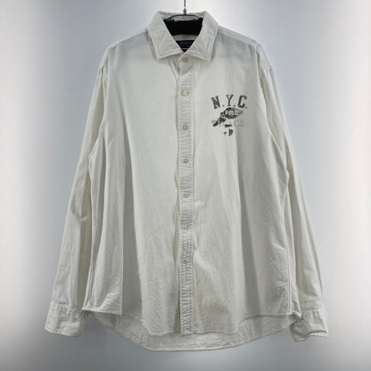 【中古品】【メンズ】 POLO RALPH LAUREN ポロ・ラルフローレン 710636139001 L/S シャツ 147-260214-WA-02-iwa サイズ：L カラー：ホワイト 万代Net店