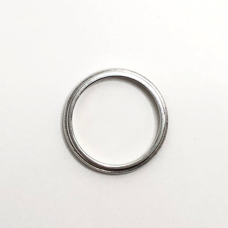【中古品】【メンズ】 TIFFANY&Co. ティファニー MILGRAIN RING ミルグレイン バンド リング 指輪 PT950 アクセサリー 192-260806-rs-04-fur カラー：シルバー 万代Net店