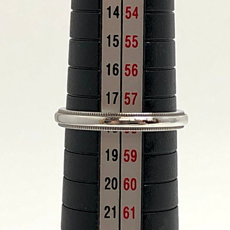 【中古品】【メンズ】 TIFFANY&Co. ティファニー MILGRAIN RING ミルグレイン バンド リング 指輪 PT950 アクセサリー 192-260806-rs-04-fur カラー：シルバー 万代Net店