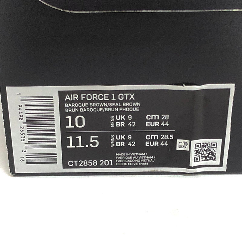 【中古品】【メンズ】 NIKE ナイキ AIR FORCE 1 GTX CT2858-201 エアフォース ゴアテックス スニーカー シューズ 靴 160-250613-rs-02-fur サイズ：28.0cm US 10 カラー：ブラウン 万代Net店