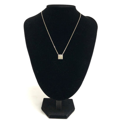 【中古品】【レディース】 GUCCI グッチ Mini Square Plate Necklace ミニスクエア プレート ロゴ ペンダント ネックレス Ag925 シルバー アクセサリー 182-251211-rs-04-fur カラー：シルバー 万代Net店