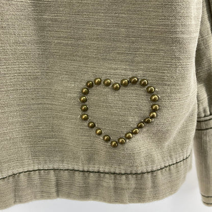 【中古品】【メンズ】 REMI RELIEF レミレリーフ L/S STUDS WORK SHIRT シャツ 140-260214-WA-03-iwa サイズ：S カラー：カーキ 万代Net店