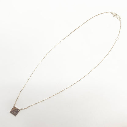 【中古品】【レディース】 GUCCI グッチ Mini Square Plate Necklace ミニスクエア プレート ロゴ ペンダント ネックレス Ag925 シルバー アクセサリー 182-251211-rs-04-fur カラー：シルバー 万代Net店