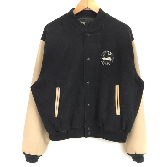 【現状渡し品】【メンズ】 LYFT リフト Message Ring Stadium Jacket M-JK-0497 スタジアムジャケット スタジャン アウター 142-260226-rs-02-fur サイズ：M カラー：ブラック/ベージュ 万代Net店