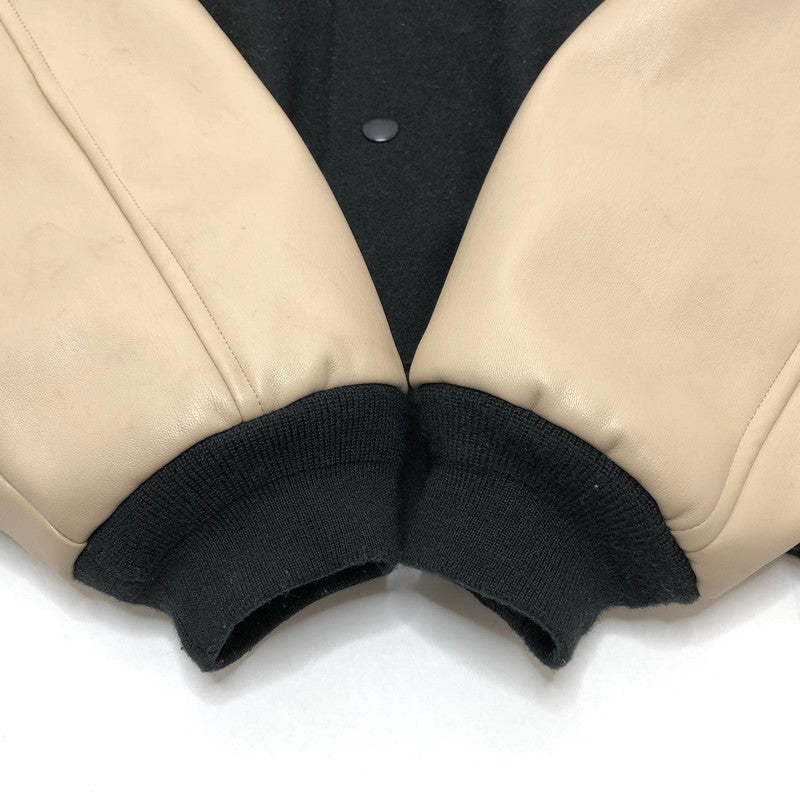【現状渡し品】【メンズ】 LYFT リフト Message Ring Stadium Jacket M-JK-0497 スタジアムジャケット スタジャン アウター 142-260226-rs-02-fur サイズ：M カラー：ブラック/ベージュ 万代Net店