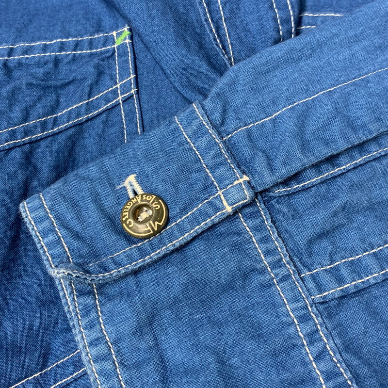 【中古品】【メンズ】 MISTER FREEDOM ミスターフリーダム × SUGAR CANE シュガーケーン USA製 LS WORK SHIRT ロングスリーブ ワーク シャツ トップス 145-260605-kh-02-izu サイズ：L カラー：ブルー 万代Net店
