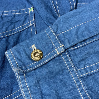【中古品】【メンズ】 MISTER FREEDOM ミスターフリーダム × SUGAR CANE シュガーケーン USA製 LS WORK SHIRT ロングスリーブ ワーク シャツ トップス 145-260605-kh-02-izu サイズ：L カラー：ブルー 万代Net店