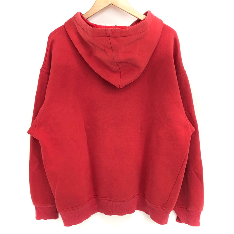 【ジャンク品】【メンズ】 FILA フィラ 90s プルオーバー フーディ パーカー 長袖 トップス 古着 ヴィンテージ系 146-250916-rs-03-fur サイズ：M カラー：レッド 万代Net店