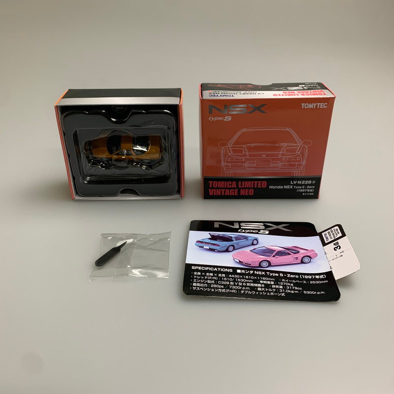 【中古品】 トミーテック トミカリミテッドヴィンテージ ネオ 1/64 LV-N228a ホンダ NSX TypeS-Zero 97年式 橙 完成品 313038 ミニカー 061-251203-AS-2-min 万代Net店
