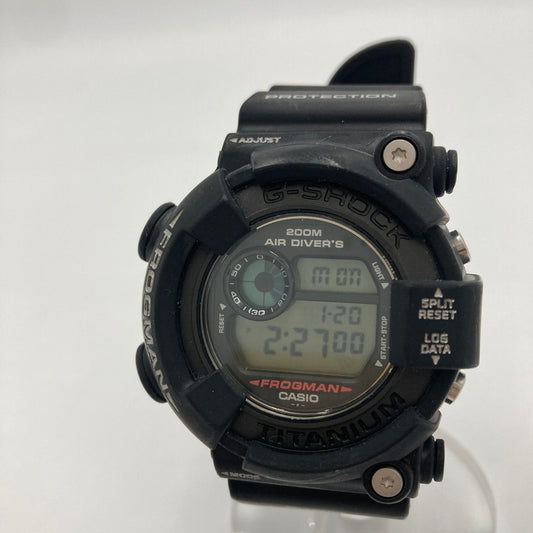 【中古品】【メンズ】 CASIO カシオ G-SHOCK Gショック DW-8200 2代目 チタンフロッグマン TITANIUM 腕時計 196-250120-OR-01-iwa カラー：ブラック 万代Net店