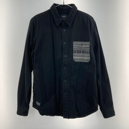 【中古品】【メンズ】 HUF ハフ HUF 長袖シャツ 142-260214-WA-09-iwa サイズ：S カラー：ブラック 万代Net店