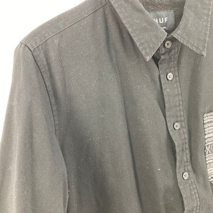 【中古品】【メンズ】 HUF ハフ HUF 長袖シャツ 142-260214-WA-09-iwa サイズ：S カラー：ブラック 万代Net店