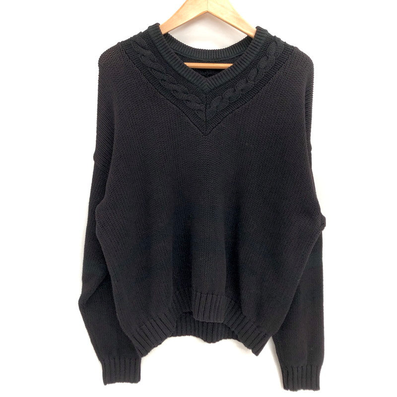 【中古品】【メンズ】 OLD GAP オールド ギャップ 90S COTTON KNIT V-NECK SWEATER Vネック セーター ニット 長袖 トップス 古着 ヴィンテージ 146-260522-rs-02-fur サイズ：S カラー：ブラック 万代Net店