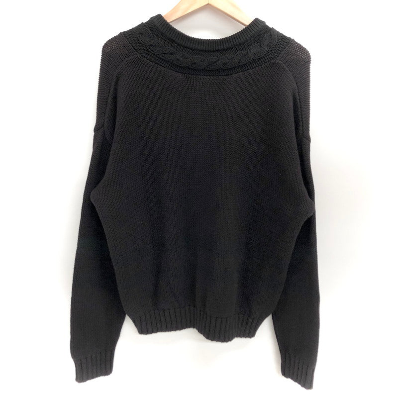 【中古品】【メンズ】 OLD GAP オールド ギャップ 90S COTTON KNIT V-NECK SWEATER Vネック セーター ニット 長袖 トップス 古着 ヴィンテージ 146-260522-rs-02-fur サイズ：S カラー：ブラック 万代Net店