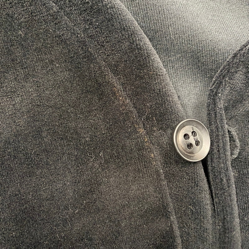 【中古品】【メンズ】 IN200 V NECK CARDIGANE ブイ ネック カーディガン -C PE VELOUR コットン ポリエステル ベロア トップス 長袖 141-260209-cs-05-izu サイズ：L カラー：ブラック 万代Net店