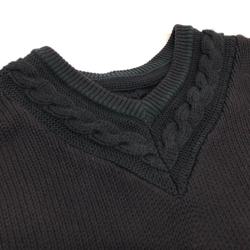 【中古品】【メンズ】 OLD GAP オールド ギャップ 90S COTTON KNIT V-NECK SWEATER Vネック セーター ニット 長袖 トップス 古着 ヴィンテージ 146-260522-rs-02-fur サイズ：S カラー：ブラック 万代Net店