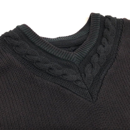 【中古品】【メンズ】 OLD GAP オールド ギャップ 90S COTTON KNIT V-NECK SWEATER Vネック セーター ニット 長袖 トップス 古着 ヴィンテージ 146-260522-rs-02-fur サイズ：S カラー：ブラック 万代Net店