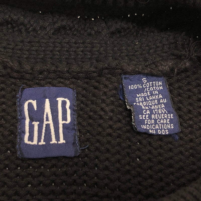 【中古品】【メンズ】 OLD GAP オールド ギャップ 90S COTTON KNIT V-NECK SWEATER Vネック セーター ニット 長袖 トップス 古着 ヴィンテージ 146-260522-rs-02-fur サイズ：S カラー：ブラック 万代Net店