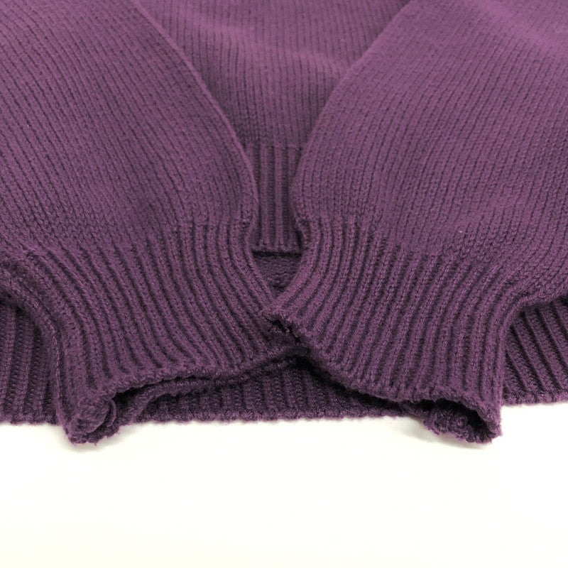 【中古品】【メンズ】 LAND'S END ランズエンド 90S V-NECK KNIT SWEATER Vネック ニット セーター 長袖 トップス 古着 ヴィンテージ 146-260522-rs-05-fur サイズ：M カラー：パープル 万代Net店