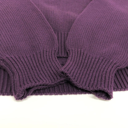 【中古品】【メンズ】 LAND'S END ランズエンド 90S V-NECK KNIT SWEATER Vネック ニット セーター 長袖 トップス 古着 ヴィンテージ 146-260522-rs-05-fur サイズ：M カラー：パープル 万代Net店