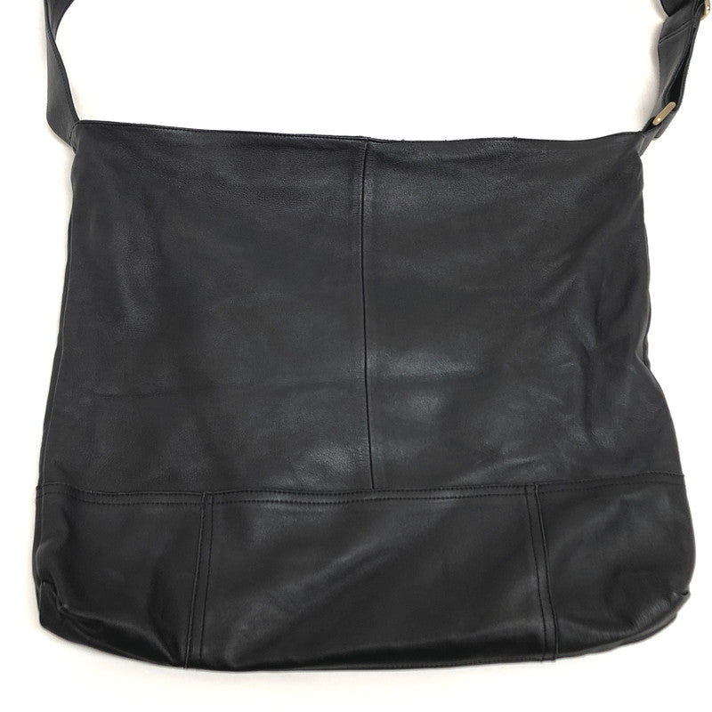 【現状渡し品】【メンズ】 SEASIDE FREERIDE シーサイド・フリーライド SHEEP LEATHER SHOULDER BAG レザー ショルダーバッグ 鞄 188-260522-rs-08-fur カラー：ブラック 万代Net店