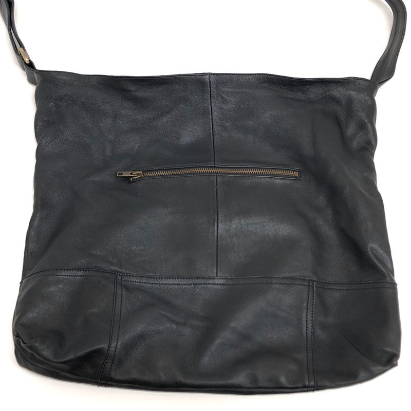 【現状渡し品】【メンズ】 SEASIDE FREERIDE シーサイド・フリーライド SHEEP LEATHER SHOULDER BAG レザー ショルダーバッグ 鞄 188-260522-rs-08-fur カラー：ブラック 万代Net店