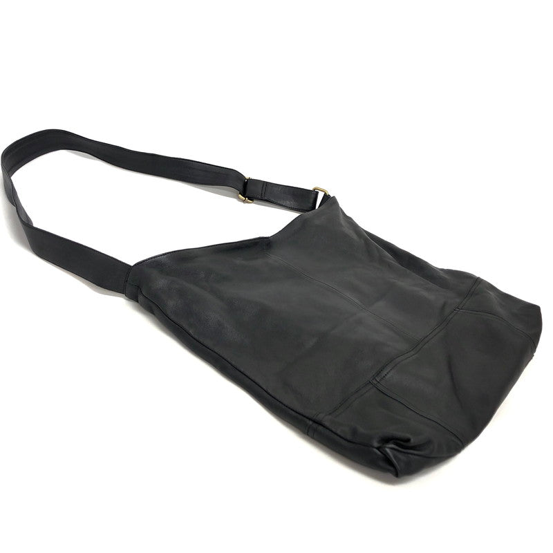 【現状渡し品】【メンズ】 SEASIDE FREERIDE シーサイド・フリーライド SHEEP LEATHER SHOULDER BAG レザー ショルダーバッグ 鞄 188-260522-rs-08-fur カラー：ブラック 万代Net店