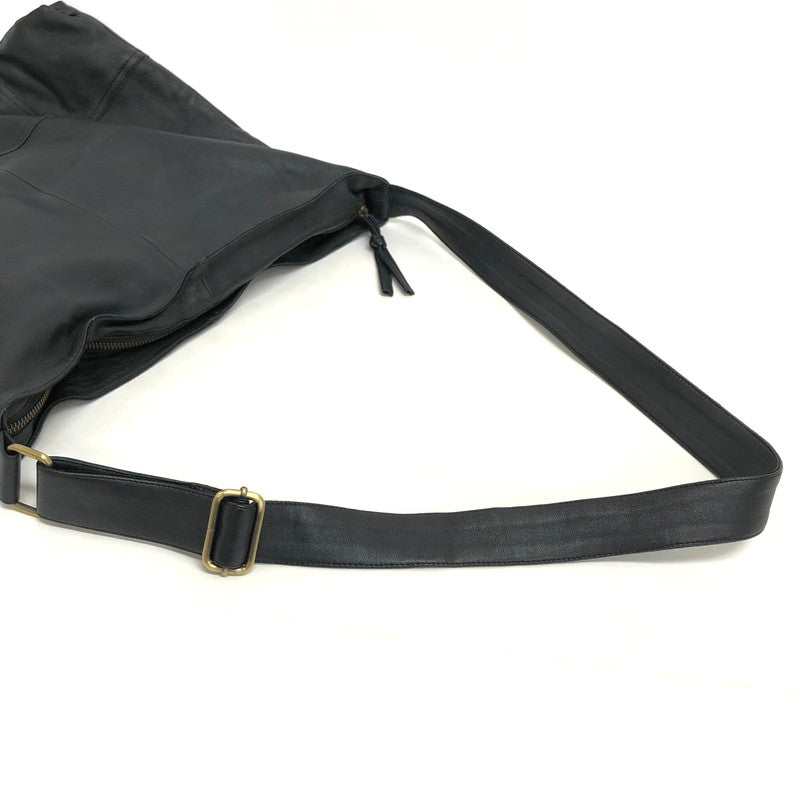 【現状渡し品】【メンズ】 SEASIDE FREERIDE シーサイド・フリーライド SHEEP LEATHER SHOULDER BAG レザー ショルダーバッグ 鞄 188-260522-rs-08-fur カラー：ブラック 万代Net店