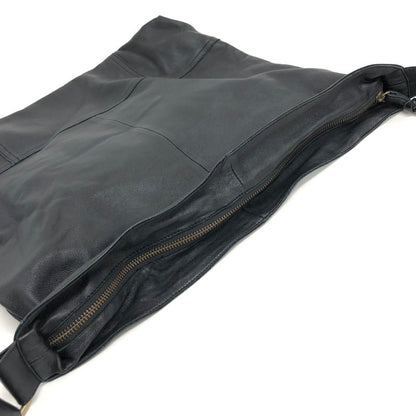 【現状渡し品】【メンズ】 SEASIDE FREERIDE シーサイド・フリーライド SHEEP LEATHER SHOULDER BAG レザー ショルダーバッグ 鞄 188-260522-rs-08-fur カラー：ブラック 万代Net店