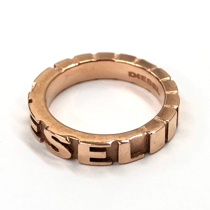 【中古品】【レディース】 DIESEL ディーゼル STEEL CUBED RING WITH LOGO ロゴ入り リング 指輪 スチール アクセサリー 193-240611-rs-01-fur カラー：ピンクゴールド 万代Net店