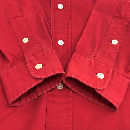 【ジャンク品】【メンズ】 POLO RALPH LAUREN ポロ・ラルフローレン BLAKE LS BD SHIRT 長袖 シャツ トップス 古着 ヴィンテージ 146-260522-rs-09-fur サイズ：S カラー：レッド 万代Net店