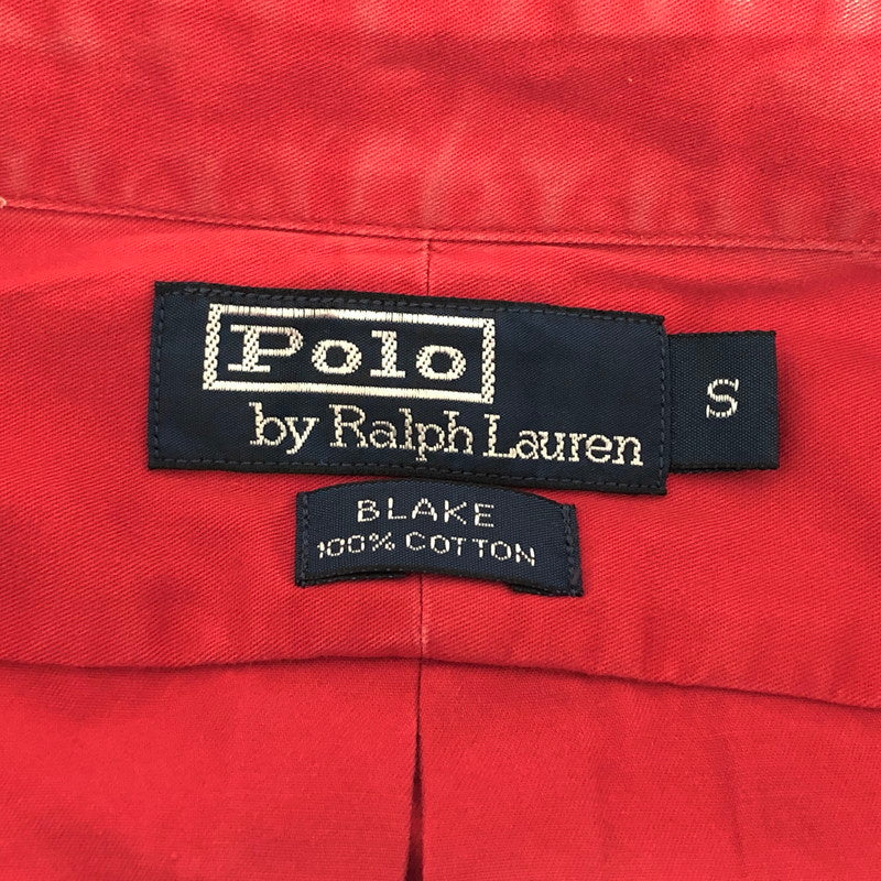【ジャンク品】【メンズ】 POLO RALPH LAUREN ポロ・ラルフローレン BLAKE LS BD SHIRT 長袖 シャツ トップス 古着 ヴィンテージ 146-260522-rs-09-fur サイズ：S カラー：レッド 万代Net店
