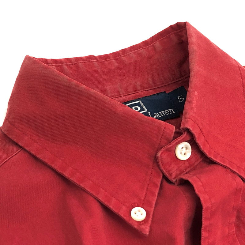 【ジャンク品】【メンズ】 POLO RALPH LAUREN ポロ・ラルフローレン BLAKE LS BD SHIRT 長袖 シャツ トップス 古着 ヴィンテージ 146-260522-rs-09-fur サイズ：S カラー：レッド 万代Net店
