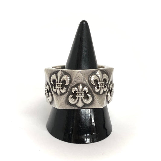 【中古品】【メンズ】 CHROME HEARTS クロムハーツ PENTAGON BS FLR ペンタゴンリング BS フレア 指輪 シルバー 925 190-251212-rs-02-fur サイズ：約20～20.5号 カラー：シルバー 万代Net店