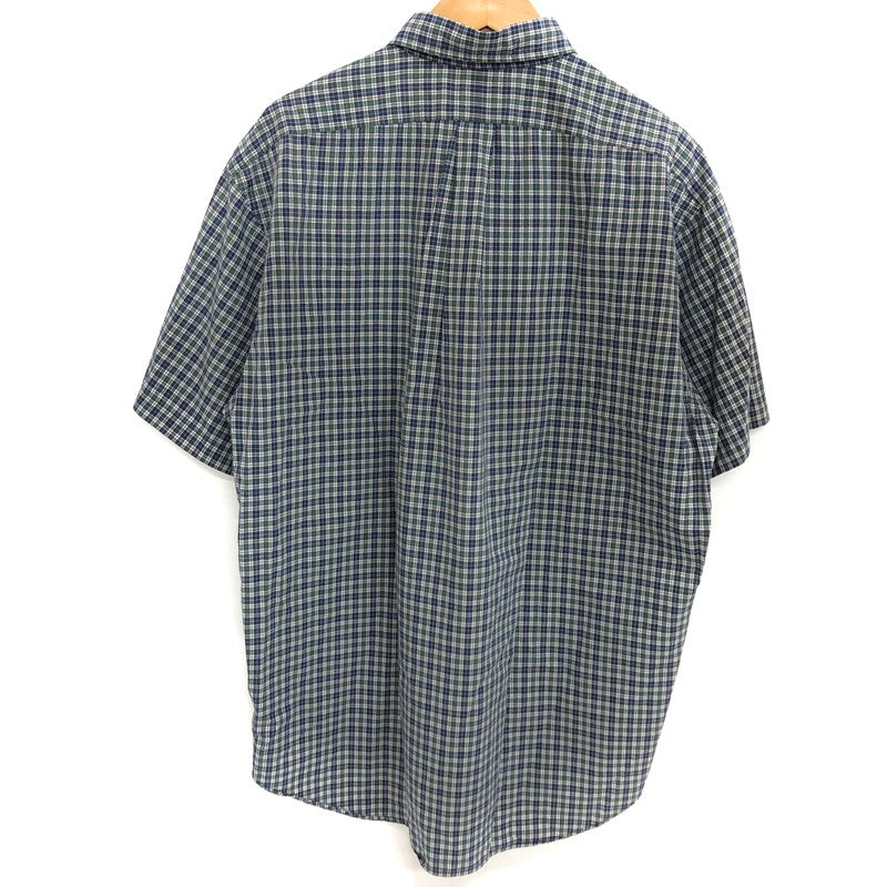 【中古品】【メンズ】 RALPH LAUREN ラルフローレン 90S BLAKE SS CHECK SHIRT チェックシャツ 半袖 トップス 古着 ヴィンテージ 146-260522-rs-10-fur サイズ：L カラー：ネイビー/グリーン 万代Net店
